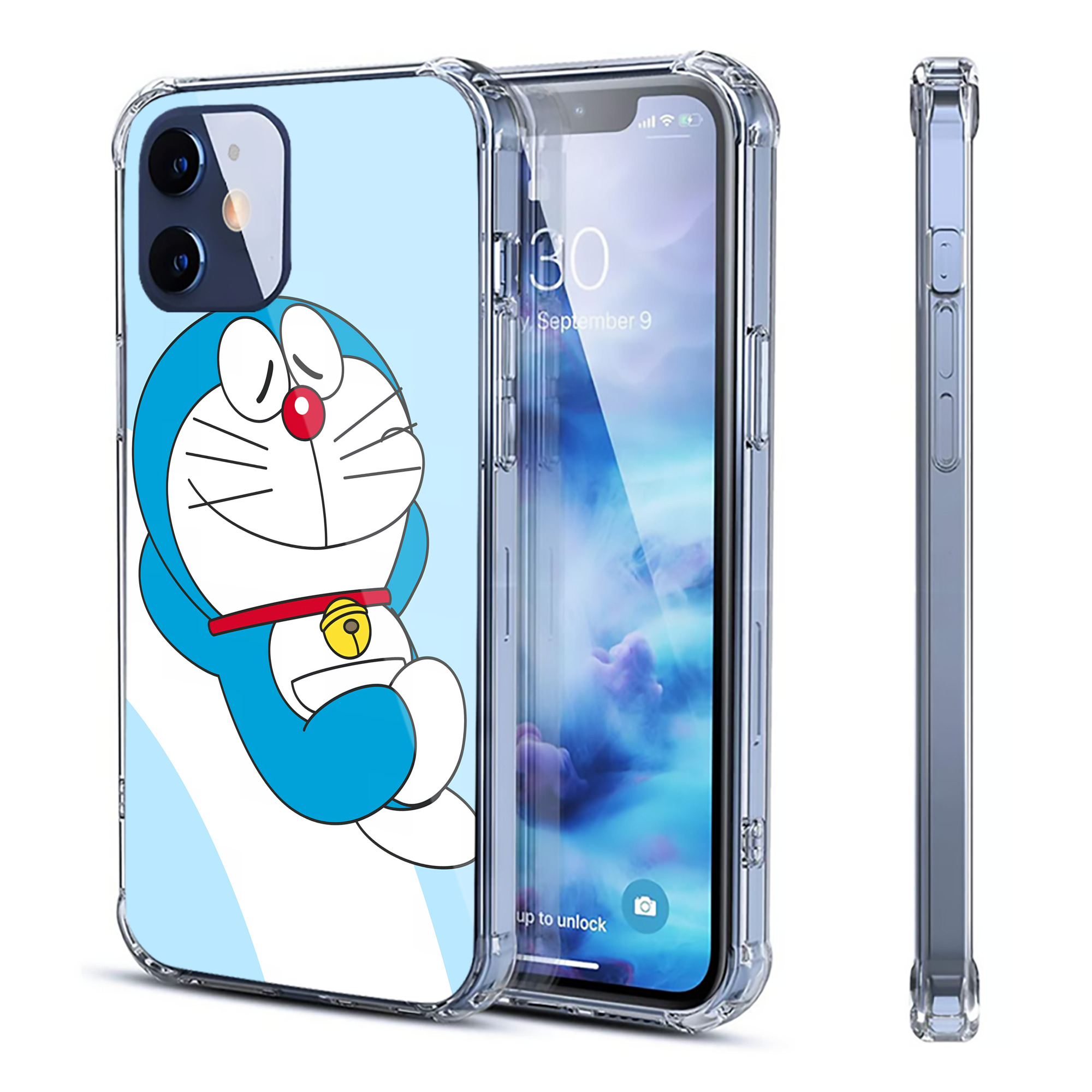 （画像用） ドラえもん Doraemon 【iPhone 12シリーズ対応】透明スマホケース（クリアソフトケース）